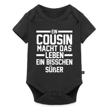 Cousins Cousin - Baby Premium Kurzarmbody - Schwarz - Vorne