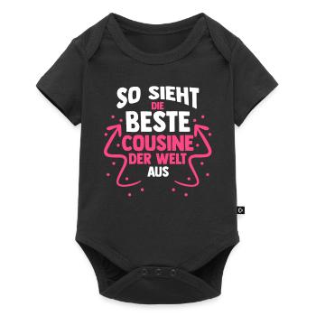 Cousinen Cousine - Baby Premium Kurzarmbody - Schwarz - Vorne