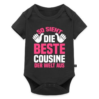 Cousinen Cousine - Baby Premium Kurzarmbody - Schwarz - Vorne