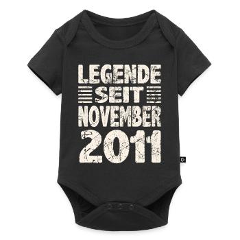 November 2011 Legende seit 12 Jahren Mann Frau - Baby Premium Kurzarmbody - Schwarz - Vorne