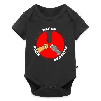 Pierre Papier Ciseaux Jeu De Main Drôle Chat Enfants - Body à manches courtes Premium Bébé - noir - Devant