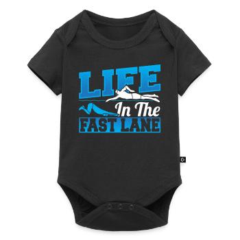 Swimmer Life In The Fast Lane Swimming - Baby Premium short-sleeve bodysuit - black - Front