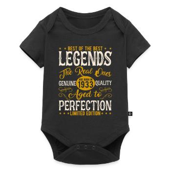Geburtstag 90/91 - Vintage Legenden 1933 - Body à manches courtes Premium Bébé - noir - Devant