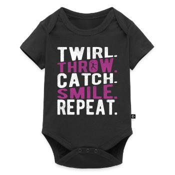 Bâton Twirling Bâton Twirler cadeau - Body à manches courtes Premium Bébé - noir - Devant