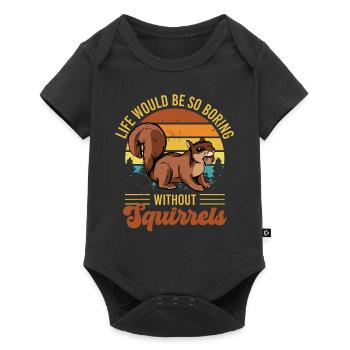 Retro Life Would Be So Boring Without Squirrels Vi - Baby Premium short-sleeve bodysuit - black - Front