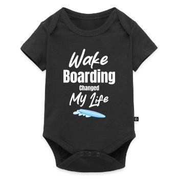 Wakeboarden Change My Life Wellen Wasserskiski - Baby Premium Kurzarmbody - Schwarz - Vorne