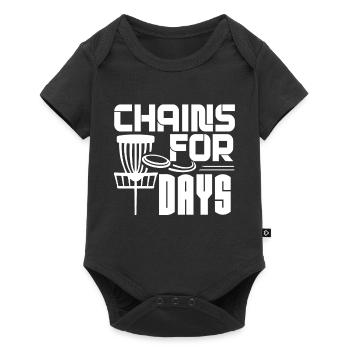Disc Golf Disc Golf Chains For Days - Baby Premium short-sleeve bodysuit - black - Front