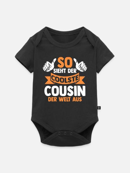 Cousins Cousin - Baby Premium Kurzarmbody - Schwarz