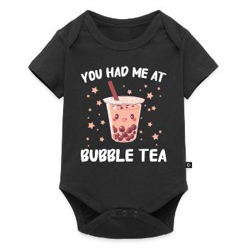 Bubble Tea Boba Tea Bubble Boba Tea - Baby Premium Kurzarmbody - Schwarz - Vorne