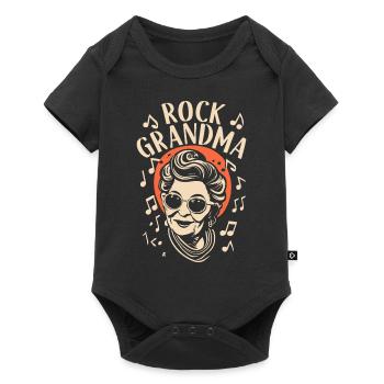 Rock Grand-mère Grand-mère Grand-mère Mamie mélomane - Body à manches courtes Premium Bébé - noir - Devant