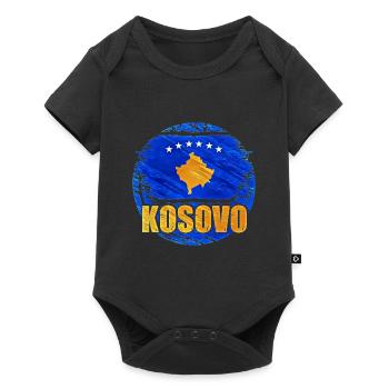 Kosovo - Body à manches courtes Premium Bébé - noir - Devant