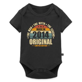 Born 2014 Legend - Baby Premium short-sleeve bodysuit - black - Front