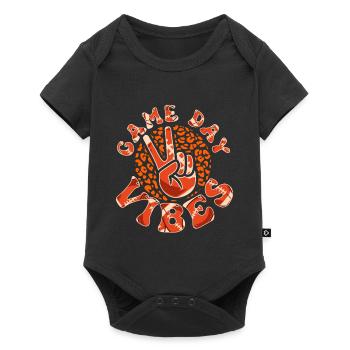 Game Day American Football Groovy Football - Baby Premium short-sleeve bodysuit - black - Front