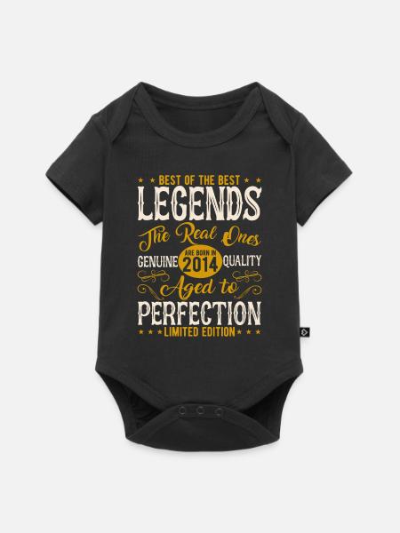 Legendär seit 2014 - Baby Premium Kurzarmbody - Schwarz