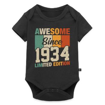 Né en 1934 - Légende Vintage - Body à manches courtes Premium Bébé - noir - Devant