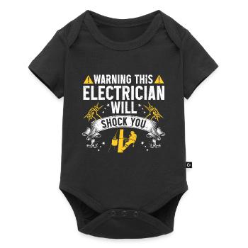 Electrician Gift - Baby Premium short-sleeve bodysuit - black - Front