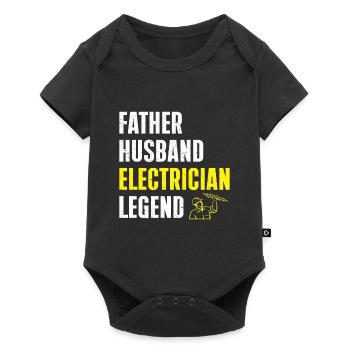 Electrician Gift - Baby Premium short-sleeve bodysuit - black - Front