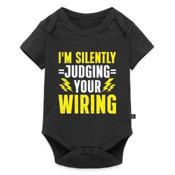 Electrician Gift - Baby Premium short-sleeve bodysuit - black - Front
