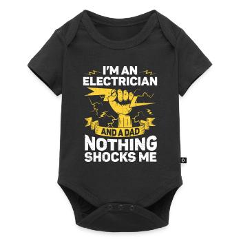 Electrician Gift - Baby Premium short-sleeve bodysuit - black - Front