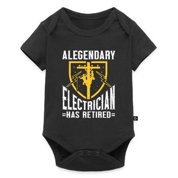 Electrician Gift - Baby Premium short-sleeve bodysuit - black - Front