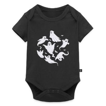 Halloween Party Funny Halloween Ghost - Baby Premium short-sleeve bodysuit - black - Front