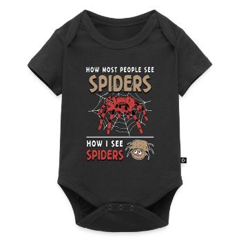 Tarantulas How Most People See Spiders Arachnology - Baby Premium Kurzarmbody - Schwarz - Vorne