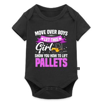 Let This Girl Show How To Lift Pallets Forklift Dr - Baby Premium short-sleeve bodysuit - black - Front