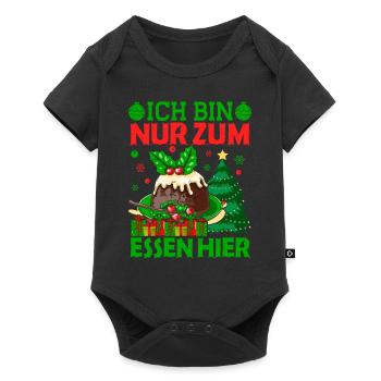 Weihnachten Essen Geschenkidee - Baby Premium Kurzarmbody - Schwarz - Vorne