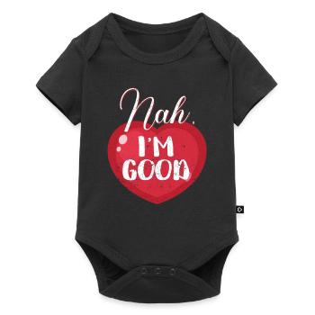 Drôle Anti Saint-Valentin coeur unique fierté Fermer - Body à manches courtes Premium Bébé - noir - Devant