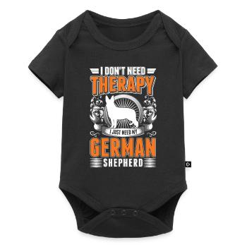 Thérapie du berger allemand - Body à manches courtes Premium Bébé - noir - Devant