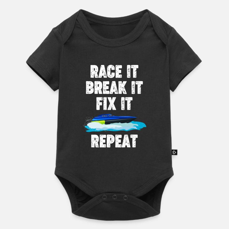 Course Il Casser Il Réparer Il Rc Bateau Amant Capitaine - Body à manches courtes Premium Bébé - noir