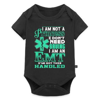 EMT I'm Not A Princess I'm An EMT - Baby Premium short-sleeve bodysuit - black - Front