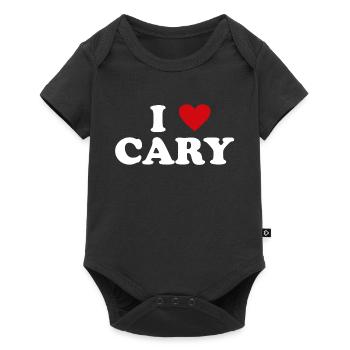 Heart USA City - I Love Cary - Baby Premium short-sleeve bodysuit - black - Front