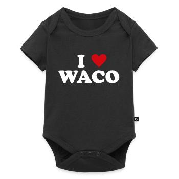 Herz USA Stadt - Ich Liebe Waco - Baby Premium Kurzarmbody - Schwarz - Vorne