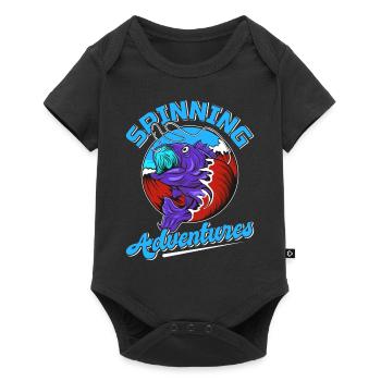 Pêche, pêcheur, pêcheur et pêche au brochet - Body à manches courtes Premium Bébé - noir - Devant