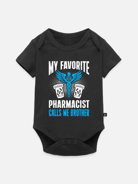 Apotheker Geschenk Apotheke - Baby Premium Kurzarmbody - Schwarz