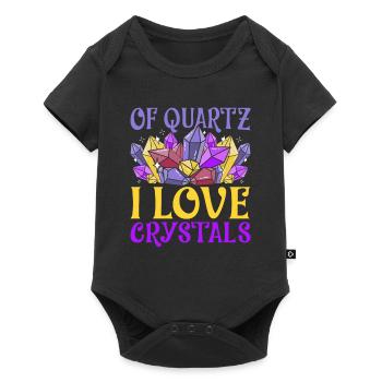 Healing Crystals Of Quartz I Love Crystals - Baby Premium short-sleeve bodysuit - black - Front