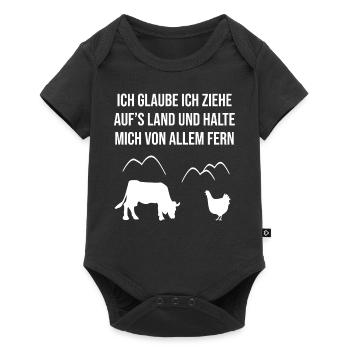 Landleben Ruhe Design - Baby Premium Kurzarmbody - Schwarz - Vorne