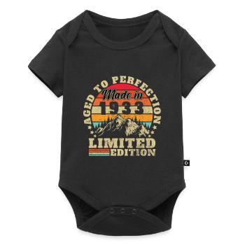 Vintage 1933 Vintage cadeau d’anniversaire rétro - Body à manches courtes Premium Bébé - noir - Devant