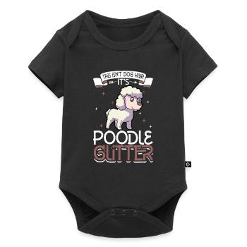 Poodle Glitter - Baby Premium short-sleeve bodysuit - black - Front