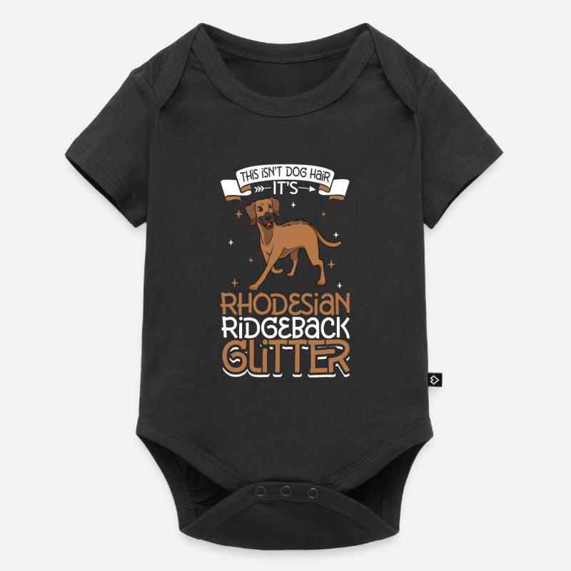 Rhodesian Ridgeback Glitzer - Baby Premium Kurzarmbody - Schwarz
