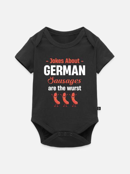 Witze Über Deutsche Würstchen Sind Die Wurst - Premium kortærmet baby-body  - sort