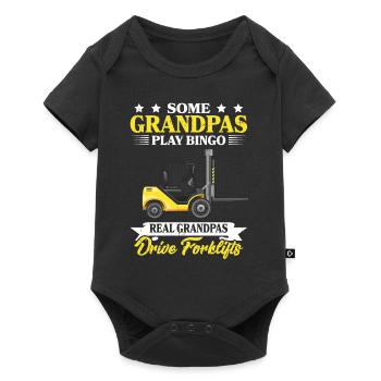 Forklift Driver Grandfather Grandpas Drive Forklif - Baby Premium short-sleeve bodysuit - black - Front