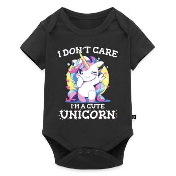 Unicorn Unicorns Fairy Tale Magical - Baby Premium short-sleeve bodysuit - black - Front