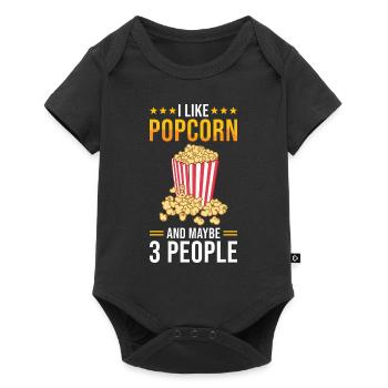 Popcorn amant cadeau drôle pop-corn - Body à manches courtes Premium Bébé - noir - Devant
