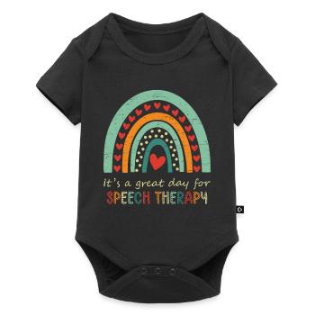 C’est un grand jour pour l’orthophonie - Body à manches courtes Premium Bébé - noir - Devant