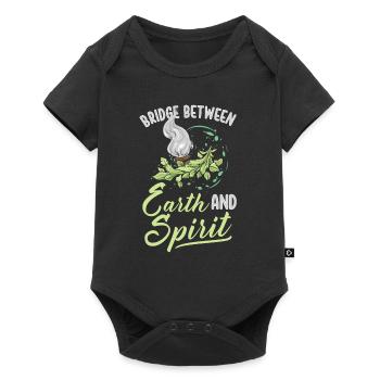 Smudge Sage Feather Spiritual Witchcraft Meditate - Baby Premium short-sleeve bodysuit - black - Front