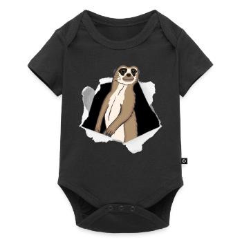 Paresseux épidémie carton cadeau mignon - Body à manches courtes Premium Bébé - noir - Devant
