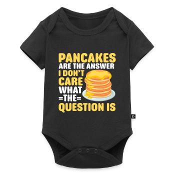 Pancake Saying Breakfast Pancakes - Baby Premium short-sleeve bodysuit - black - Front