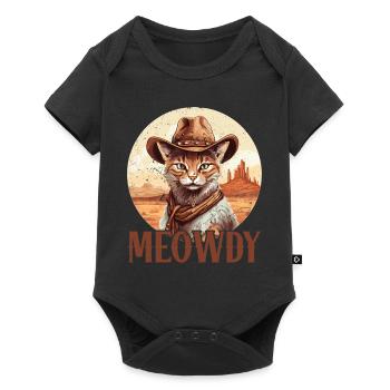 Meowdy Cat Miow chapeau de Cowboy Country Music Texas - Body à manches courtes Premium Bébé - noir - Devant